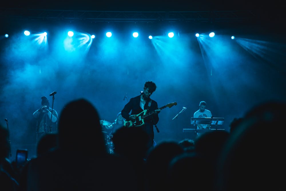 <p>Hippo Campus performs a memorable spring concert to a crowd of fans and students at the Breslin on Mar. 28, 2023.</p>