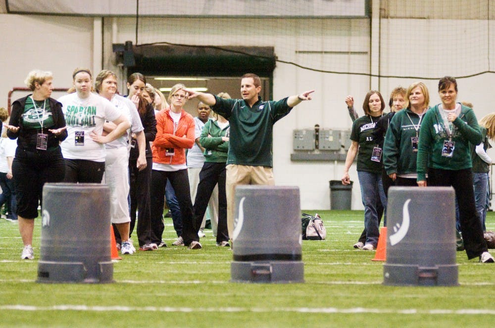 	<p>Women from all over the state came to <span class="caps">MSU</span> on Saturday for a day of football during the Spartan Football Women’s Clinic held at the Duffy Daugherty Football Building. The proceeds of this year’s clinic will benefit Ele’s Place. </p>