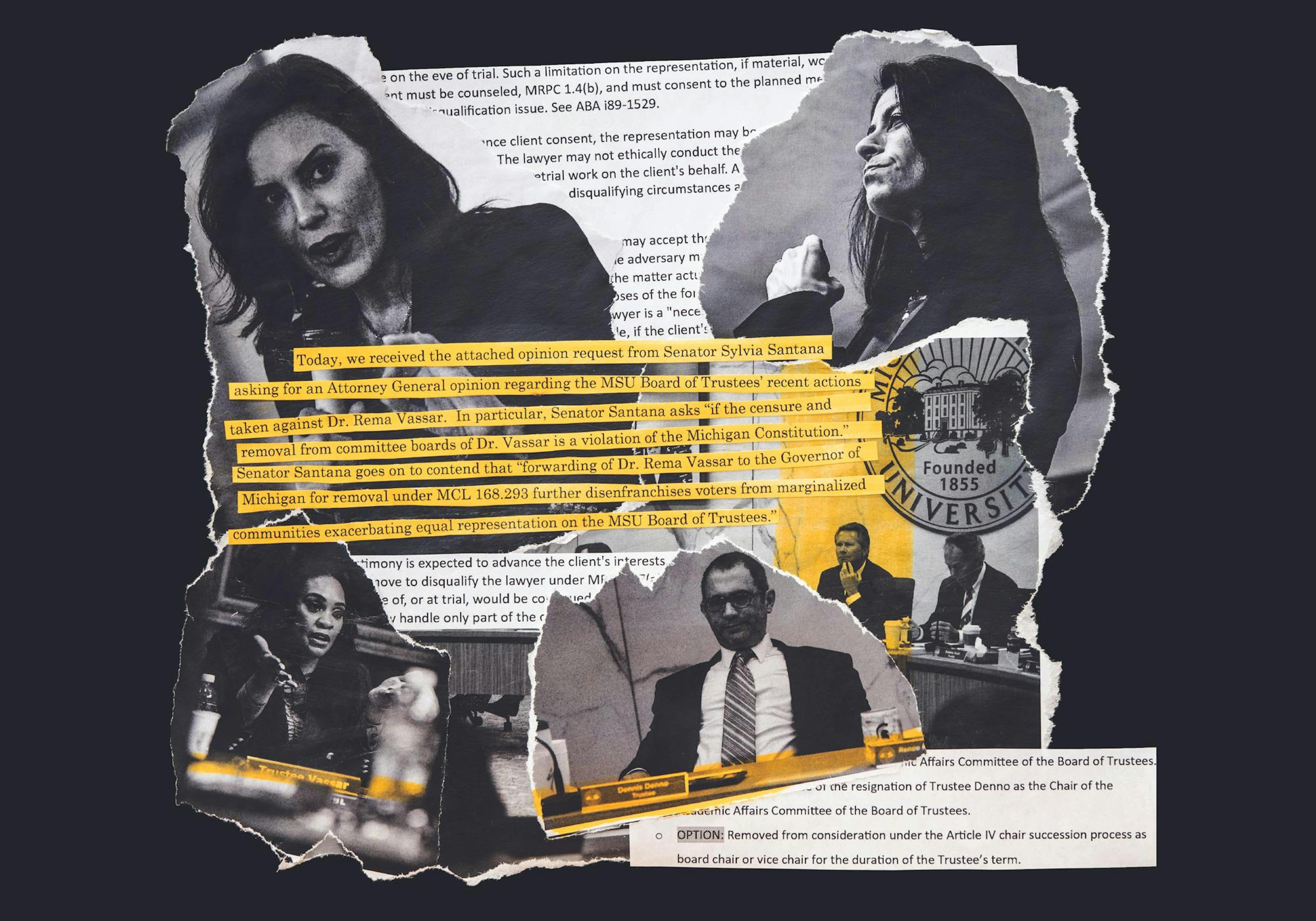 <p>Photo illustration by Morgan Strüss. Photos by Brianna Schmidt and State News file.</p>