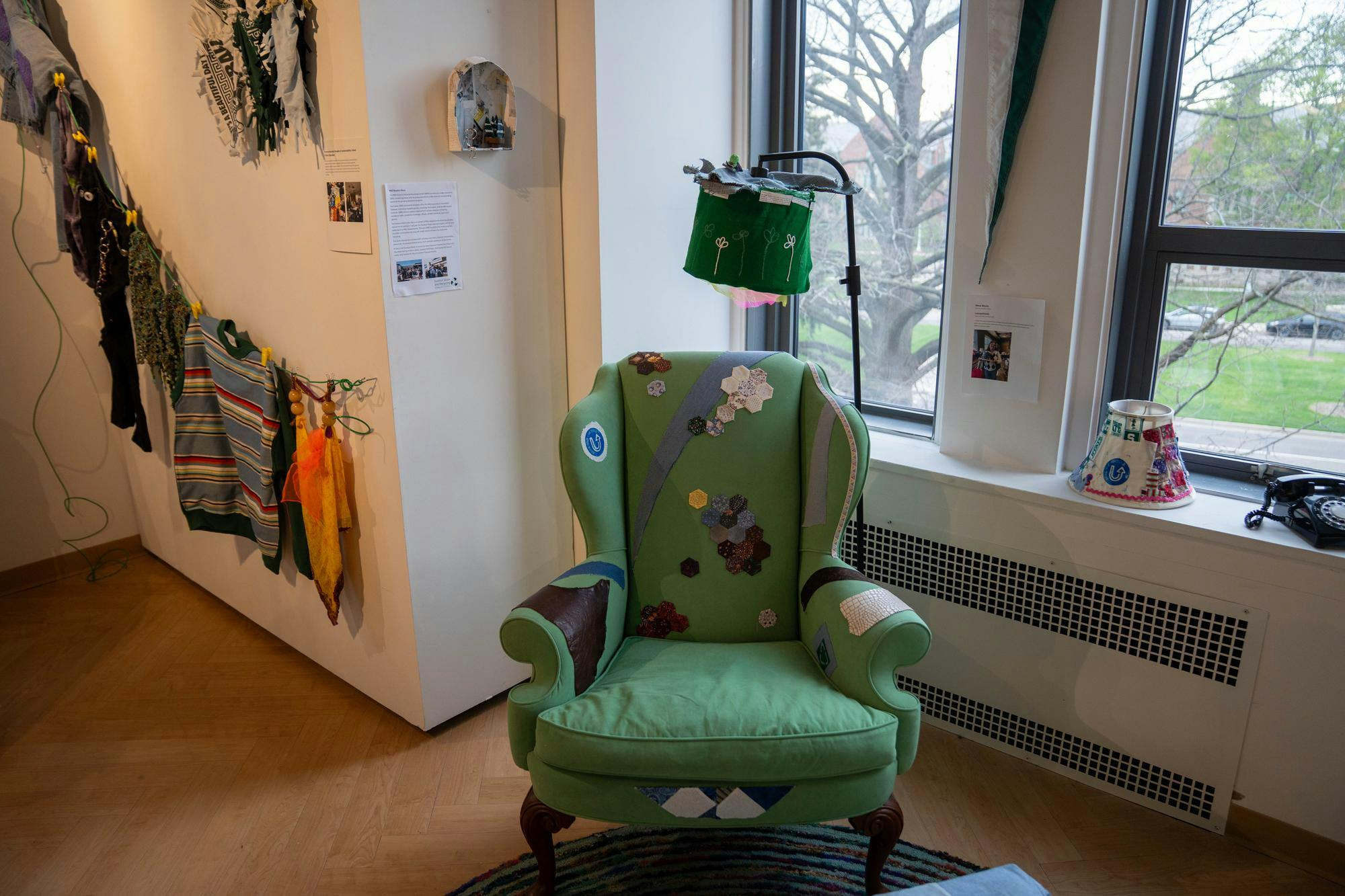 <p>A piece of art a part of UpCycled Home in the Union Art Gallery at the MSU Union in East Lansing, Mich., on April 21, 2026.</p>