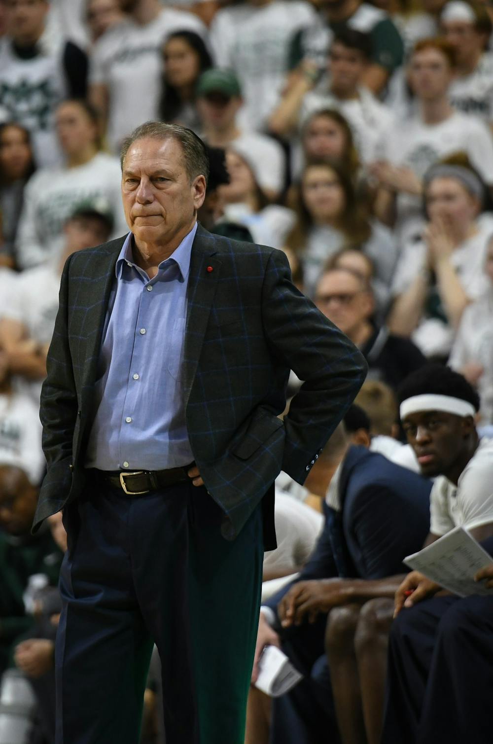 <p>MSU basketball Head Coach Tom Izzo during the game against Minnesota at the Breslin Center on Jan. 9, 2020. The Spartans defeated the Golden Gophers 74-58.</p>