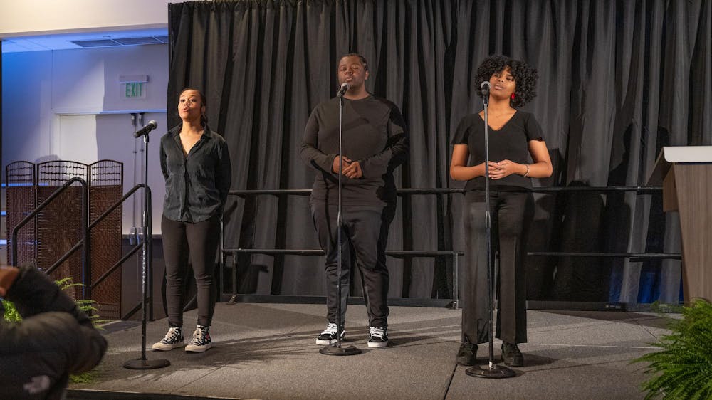 An artistic performance at MSU's Martin Luther King, Jr. Scholarship Community Dinner on Jan. 12, 2023. Photo courtesy of MSU by Derrick L. Turner.