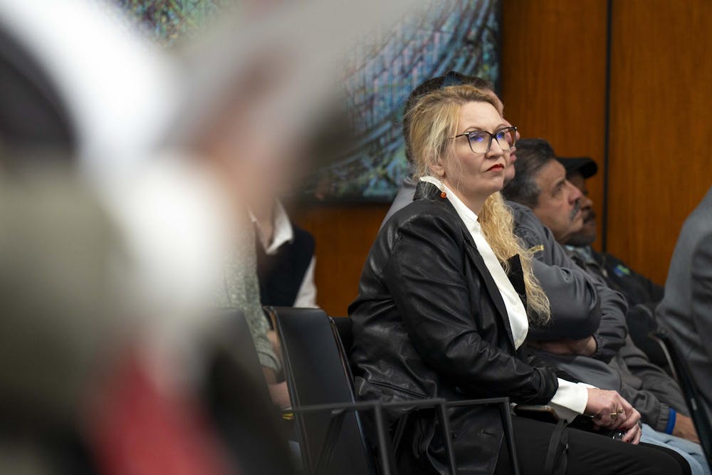 <p>Communicative Sciences and Disorders professor Laura Dilley at the Board of Trustees meeting held in the Hannah Administration Building on April 11, 2025.</p>