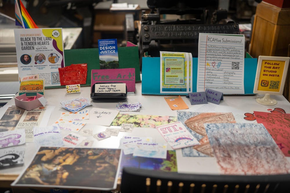<p>The entrance of the RCAH Art Studio inside Snyder Hall in East Lansing, Michigan on April 8, 2026.</p>