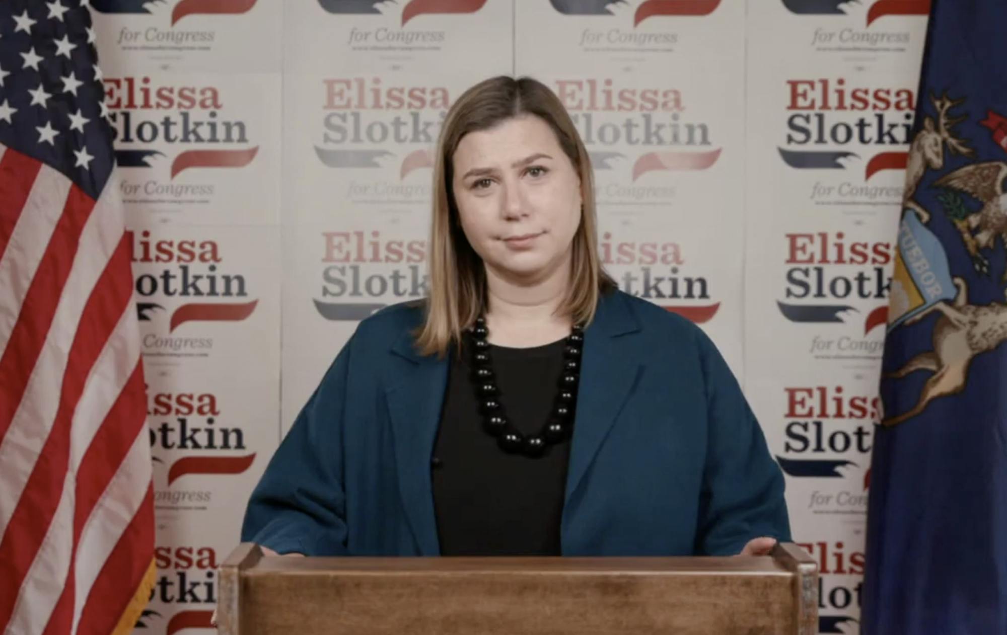 <p>U.S. Rep. Elissa Slotkin was live from Holly, MI to voice her confidence in reelection on Nov. 4, 2020.</p>