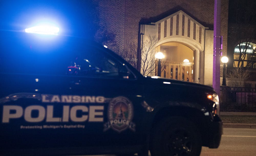 Police surround Michigan State University outside the Union after an active shooting on campus on Monday, Feb. 13, 2023. 