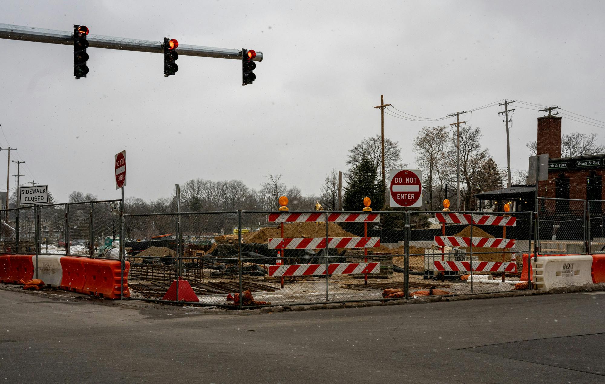 The under construction site for the new MSU Federal Credit Union branch located at 311 Abbot Rd. Shot Jan. 19, 2022