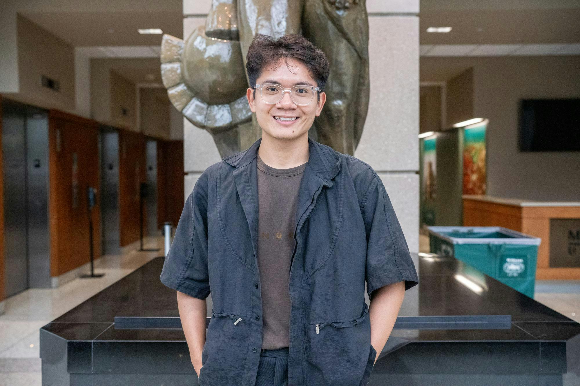 Information Science and Advertising Creative sophomore Alva (Phuc) Nguyen poses for a photo at Spartan Tower on Sept. 7, 2023. 
