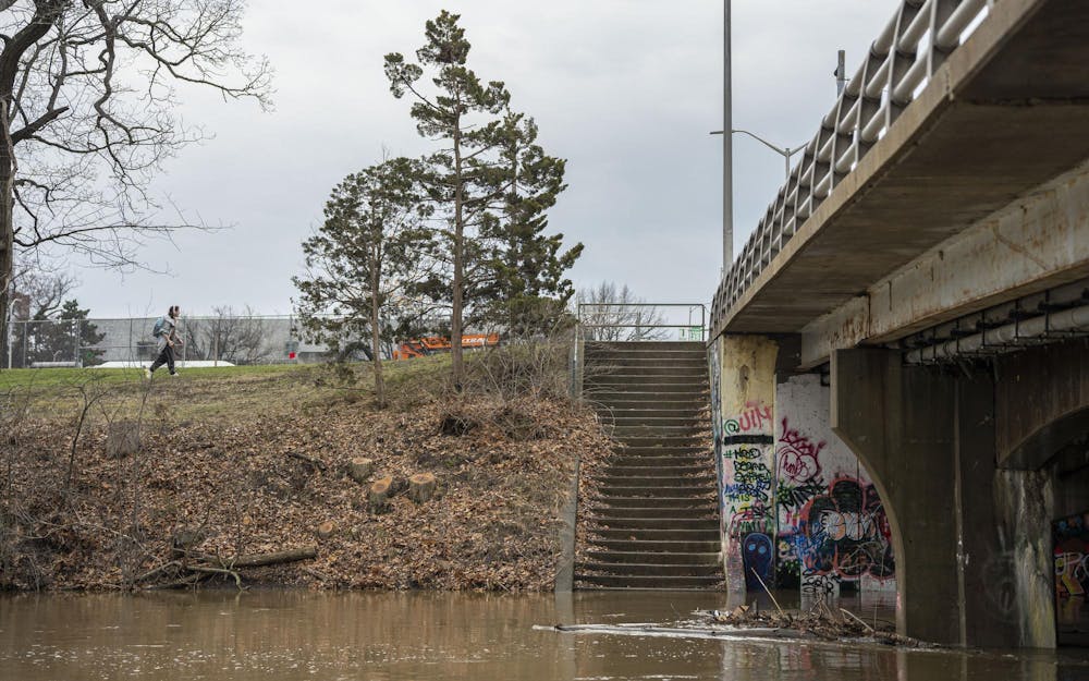 <p>Flooding around the Red Cedar River continues on Wednesday, April 5, 2023 during a period of heavy rains.&nbsp;</p>