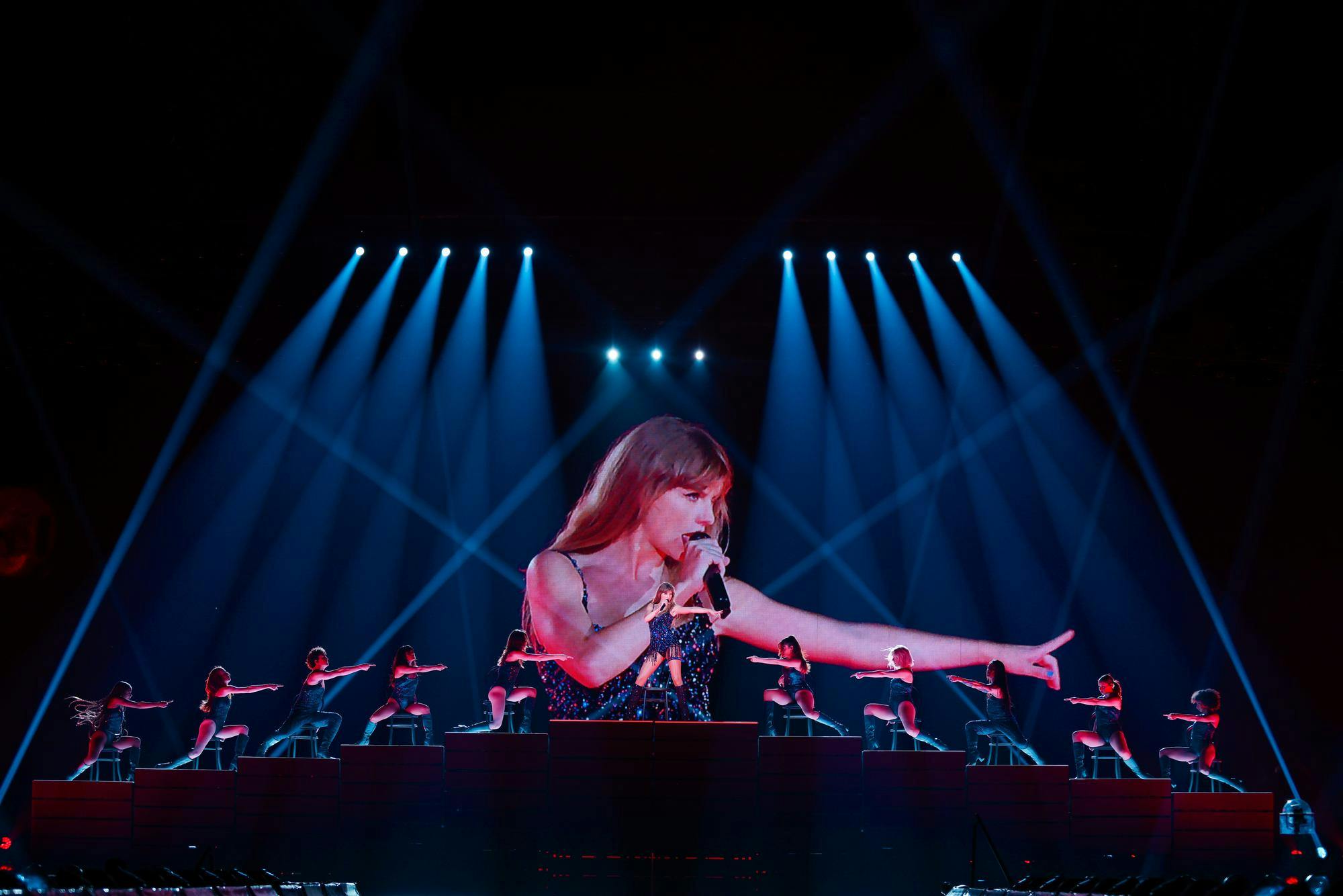 <p>Taylor Swift performs at Ford Field in Detroit on June 10, 2023. Photo from TAS Rights Management.</p>