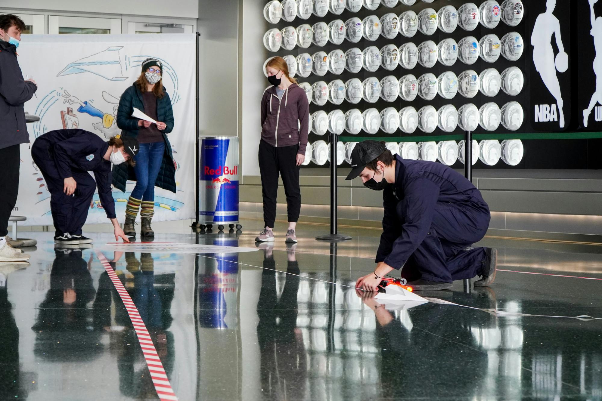 <p>Students gathered at the Breslin Center for Red Bull&#x27;s Paper Wings competition on Feb. 23, 2022.</p>