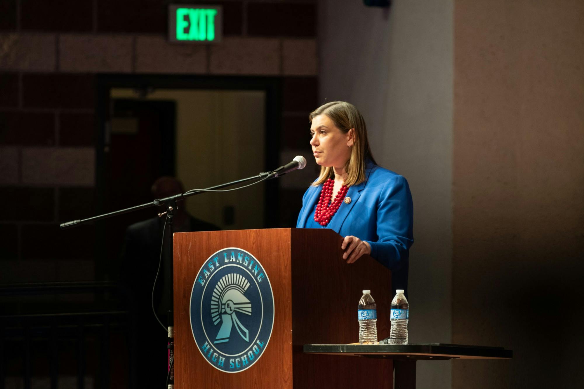 <p>East Lansing High School holds State of the District Town Hall with U.S. Rep. Elissa Slotkin and State Rep. Julie Brixie on Feb. 21, 2020. </p>