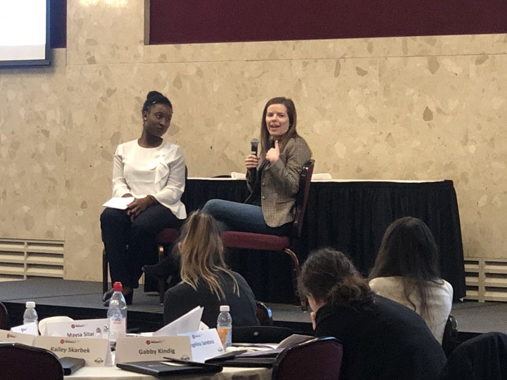 <p>Recently elected MSU Trustee Kelly Tebay was one of the three notable guest speakers at the ElectHer seminar, and was interviewed by co-facilitator of the event Ewurama Appiagyei-Dankah, an MSU alumna.&nbsp;</p>
