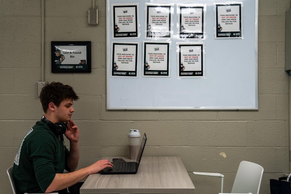 Wilson Hall is pictured on Wednesday, Feb. 18, 2026, ahead of its proposed renovations on the campus of Michigan State University in East Lansing, Mich.