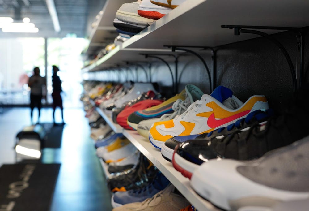 Shelves of shoes in House of Soles on May 15, 2024.