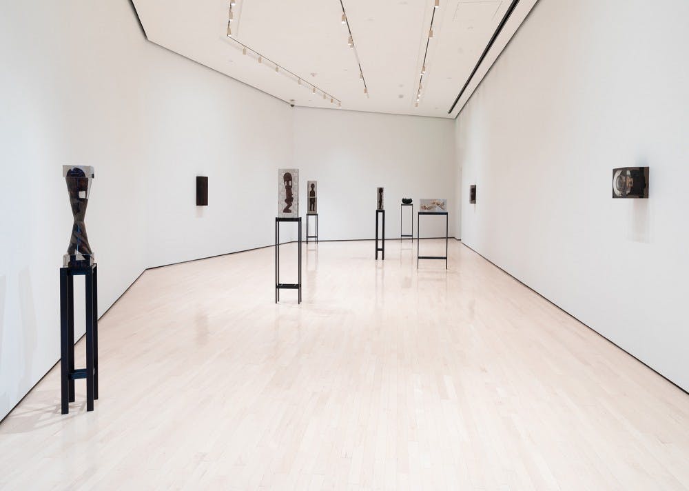 <p><em>Field Station: Matthew Angelo Harrison</em>, installation view at the MSU Broad Art Museum, 2018. Photo: Courtesy of Eat Pomegranate Photography</p>