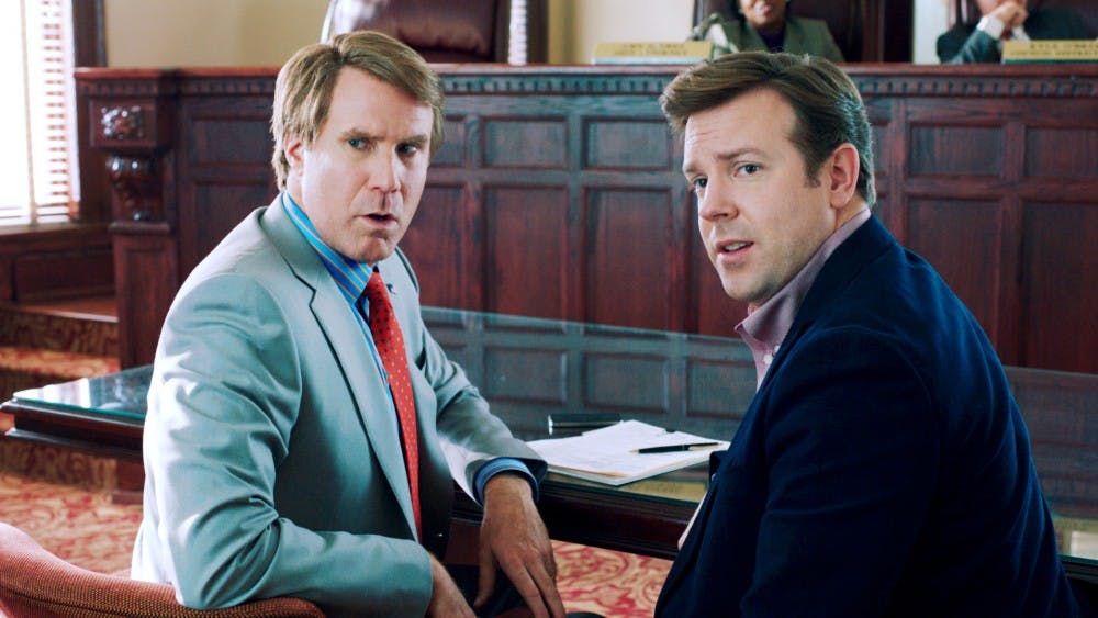 (L-r) WILL FERRELL as Cam Brady and JASON SUDEIKIS as Mitch in Warner Bros. Pictures’ comedy “THE CAMPAIGN,” a Warner Bros. Pictures release. Courtesy Photo