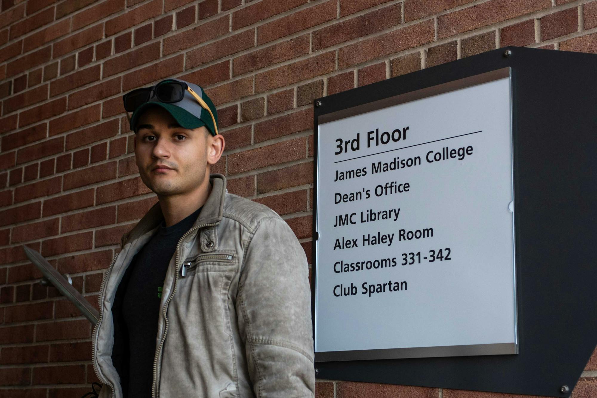 David Versin, 24, is a student veteran studying international relations through James Madison. Versin wants more students to get involved with the program and holds the Vice President position of Michigan State's chapter. Shot on Mar. 19, 2021.