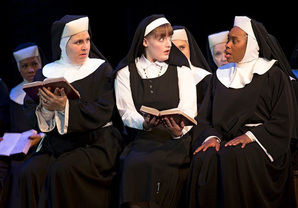 	<p>Actresses perform a scene from the Broadway rendition of &#8220;Sister Act.&#8221;</p>