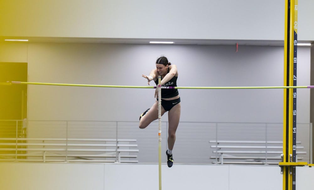 <p>A Michigan State runner walks off the track after running at the UM indoor track building in Ann Arbor, Mich. on Feb. 20, 2026.</p>