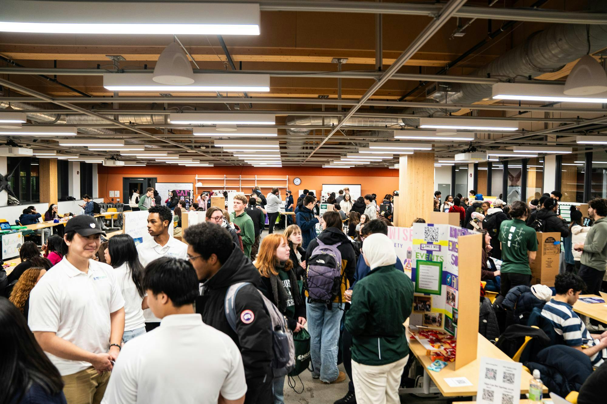 <p>Students head table to table as Springticipation undergoes at the STEM building in East Lansing, Michigan on Wednesday, Jan. 28, 2026.</p>