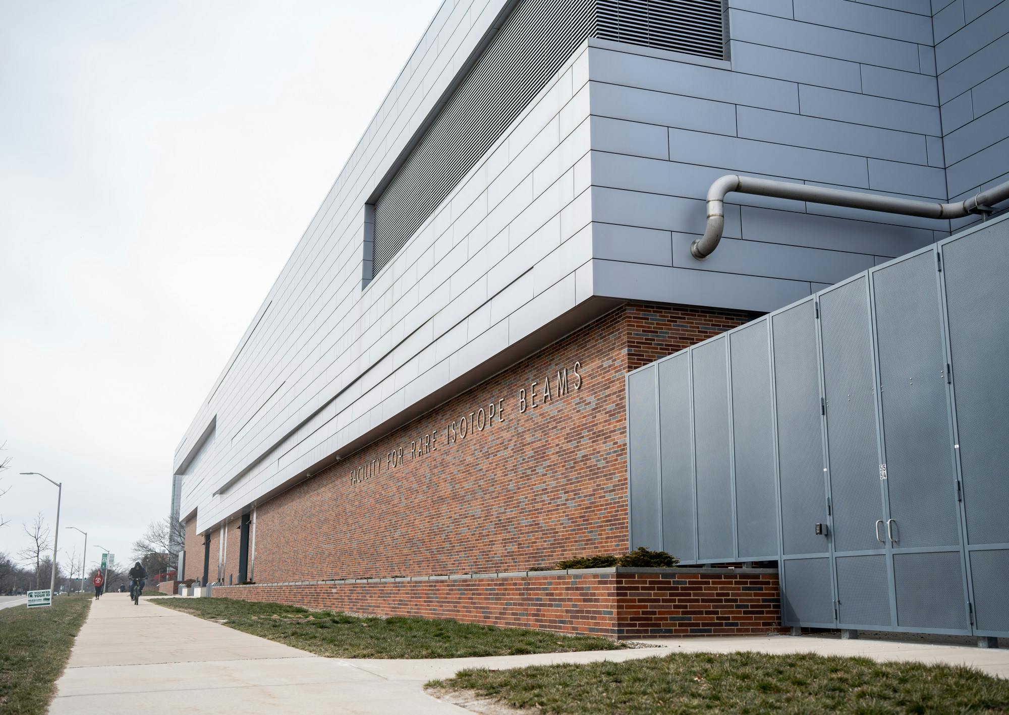 Outside the Facility for Rare Isotope Beams (FRIB) on March 21, 2023. 