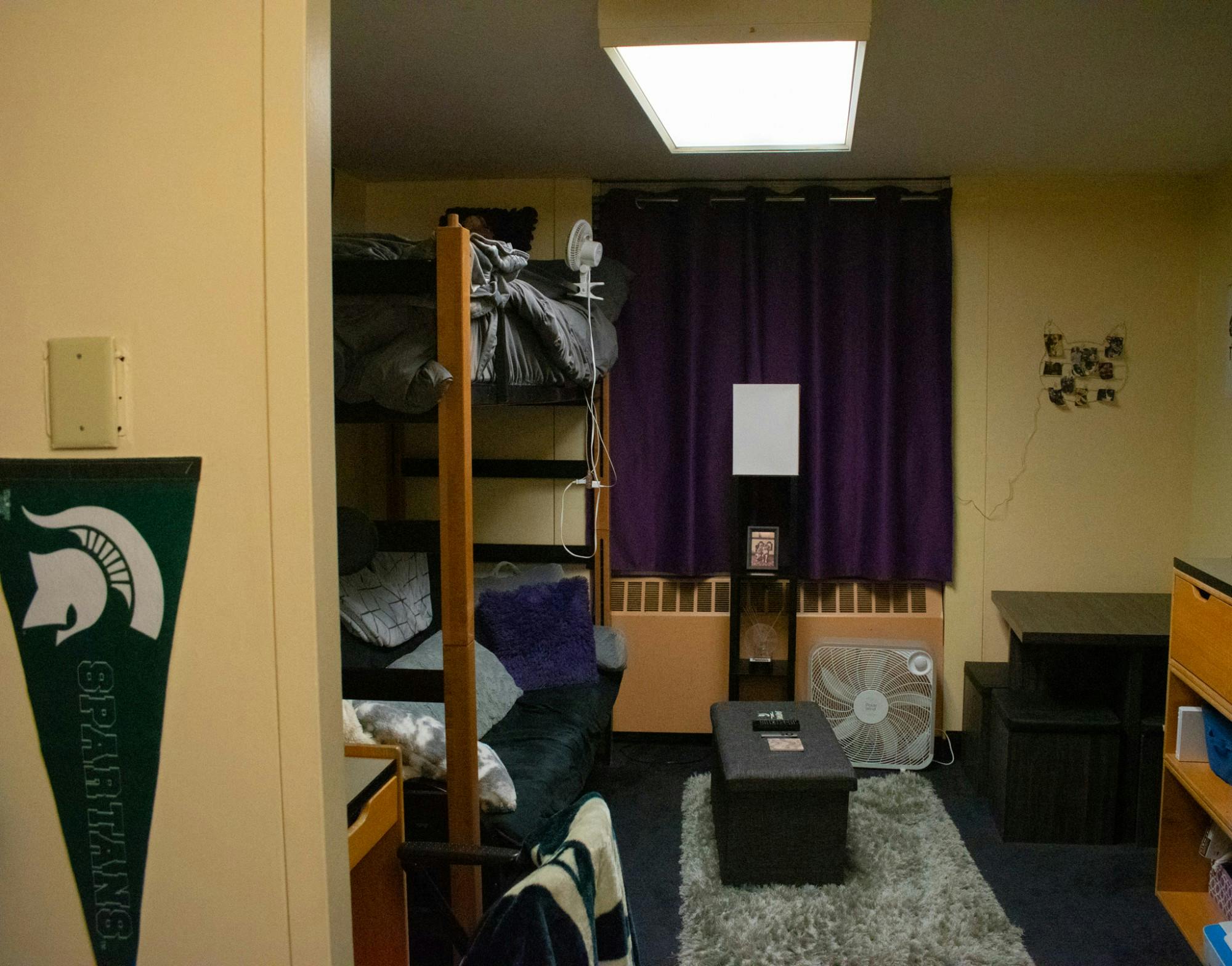 A suite style dorm room in Case Hall