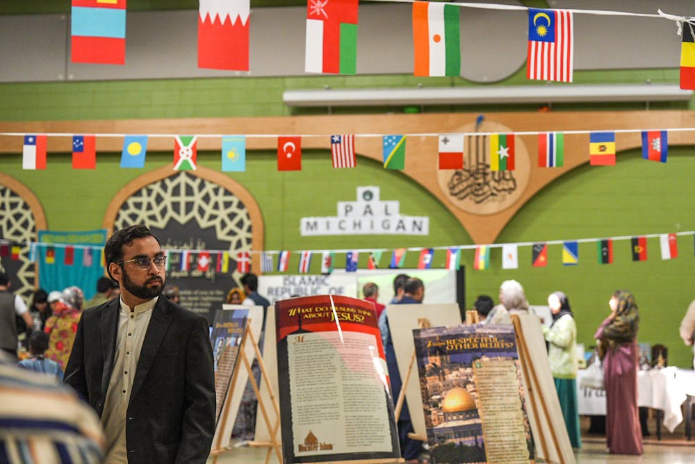 <p>Inside the exhibits section of the Salaam Peace Festival hosted by the Islamic Center of East Lansing on Sept. 30, 2023. In the exhibits section, organizations are able to promote themselves and gather more people.</p>
