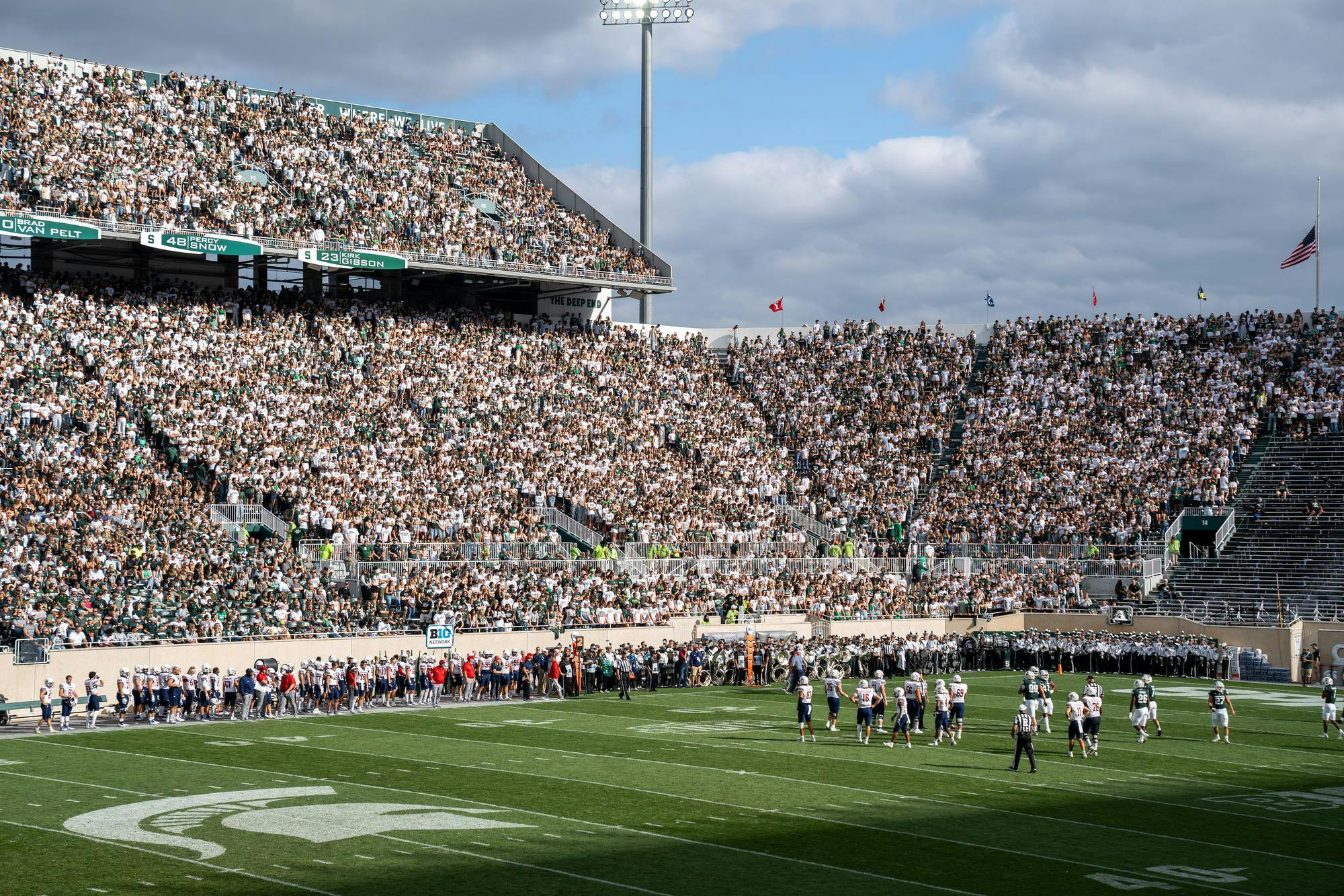<p>The MSU student section is full during a football game against Richmond at Spartan Stadium on Sept. 9, 2023. The Spartans ultimately defeated the Spiders 45-14.</p>