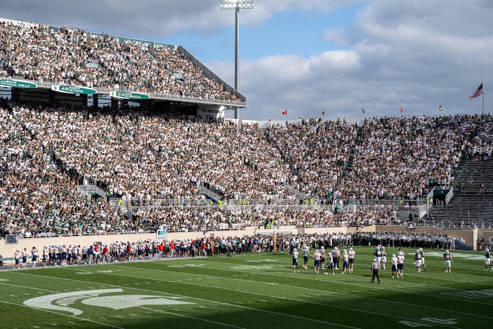 <p>The MSU student section is full during a football game against Richmond at Spartan Stadium on Sept. 9, 2023. The Spartans ultimately defeated the Spiders 45-14.</p>