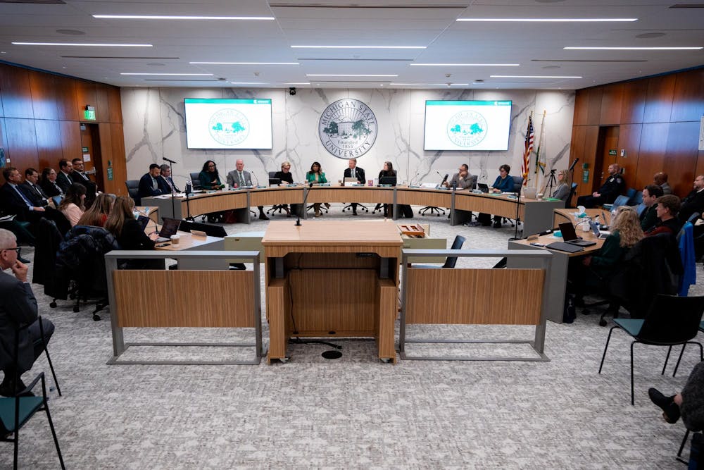 <p>The MSU Board of Trustees second meeting of the fall semester at Hannah Administration Building in East Lansing, Michigan on Friday, Dec. 12, 2025.</p>
