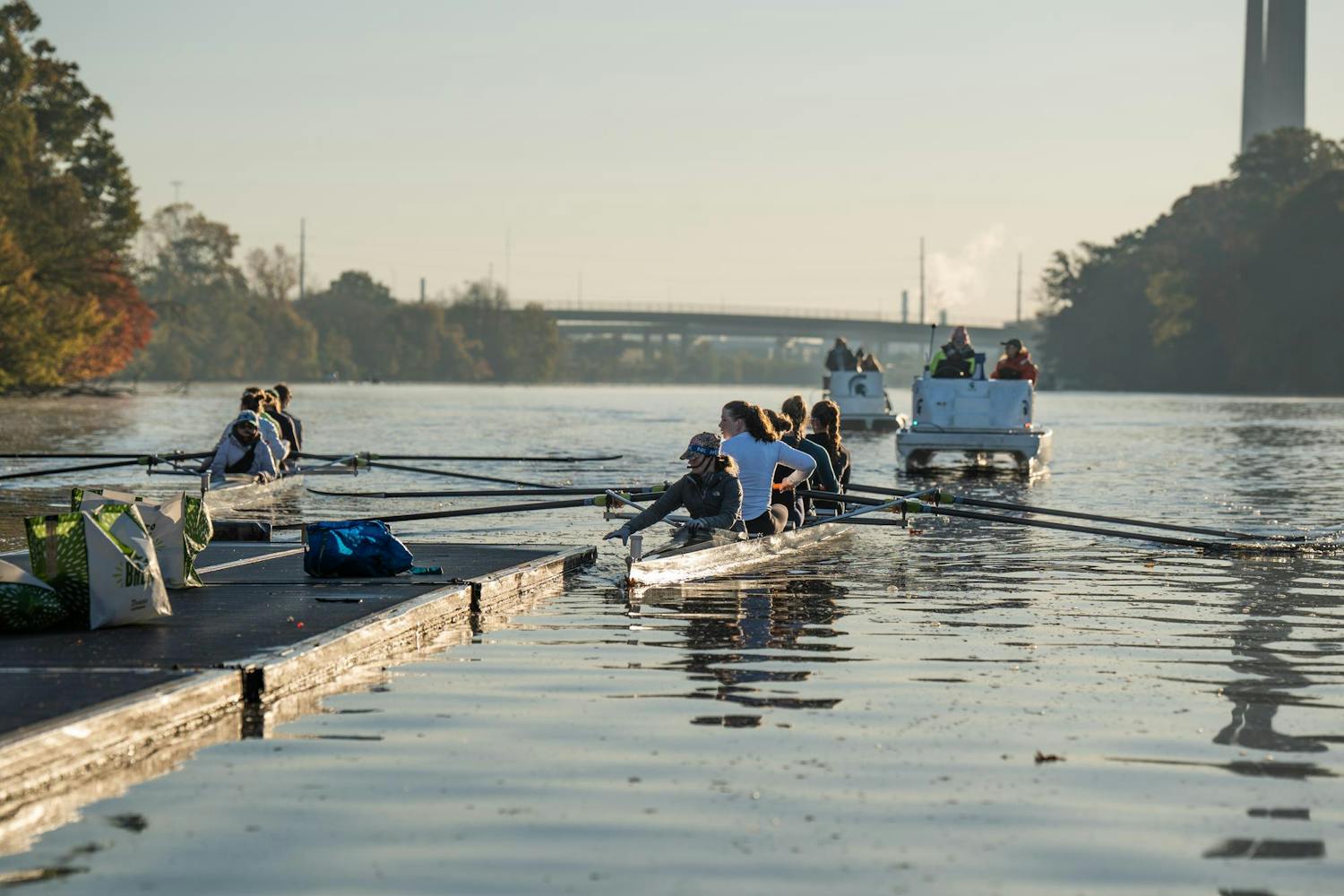 Man Rowing Boat Phot Michigan State Rowing returns after a morning outing on the Grand River ...