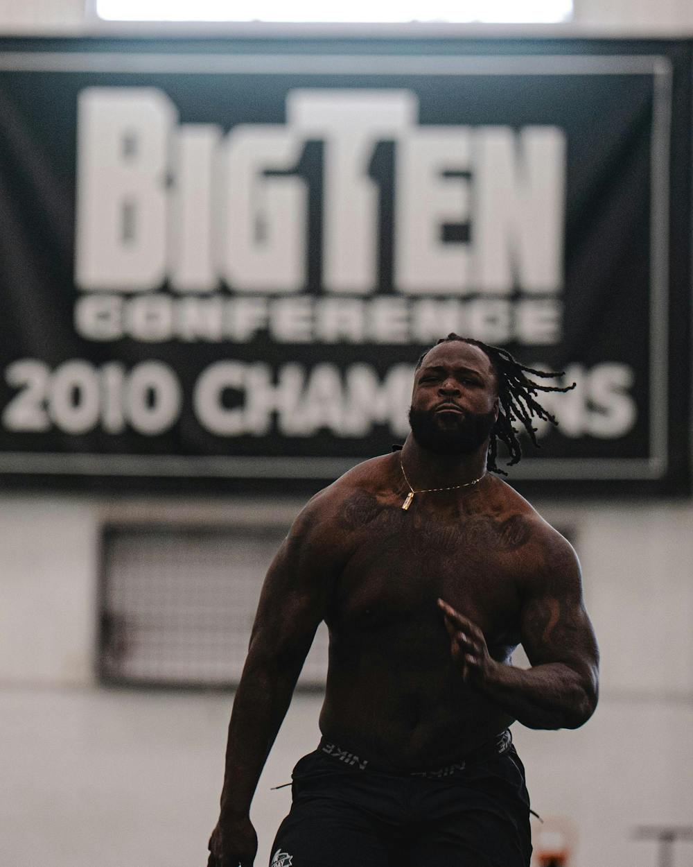 Michigan State football players participate in Pro Day for NFL Scouters at the Duffy Daugherty and Clara Bell Smith Student Athlete Academic Center in East Lansing, MI, on March 19, 2026