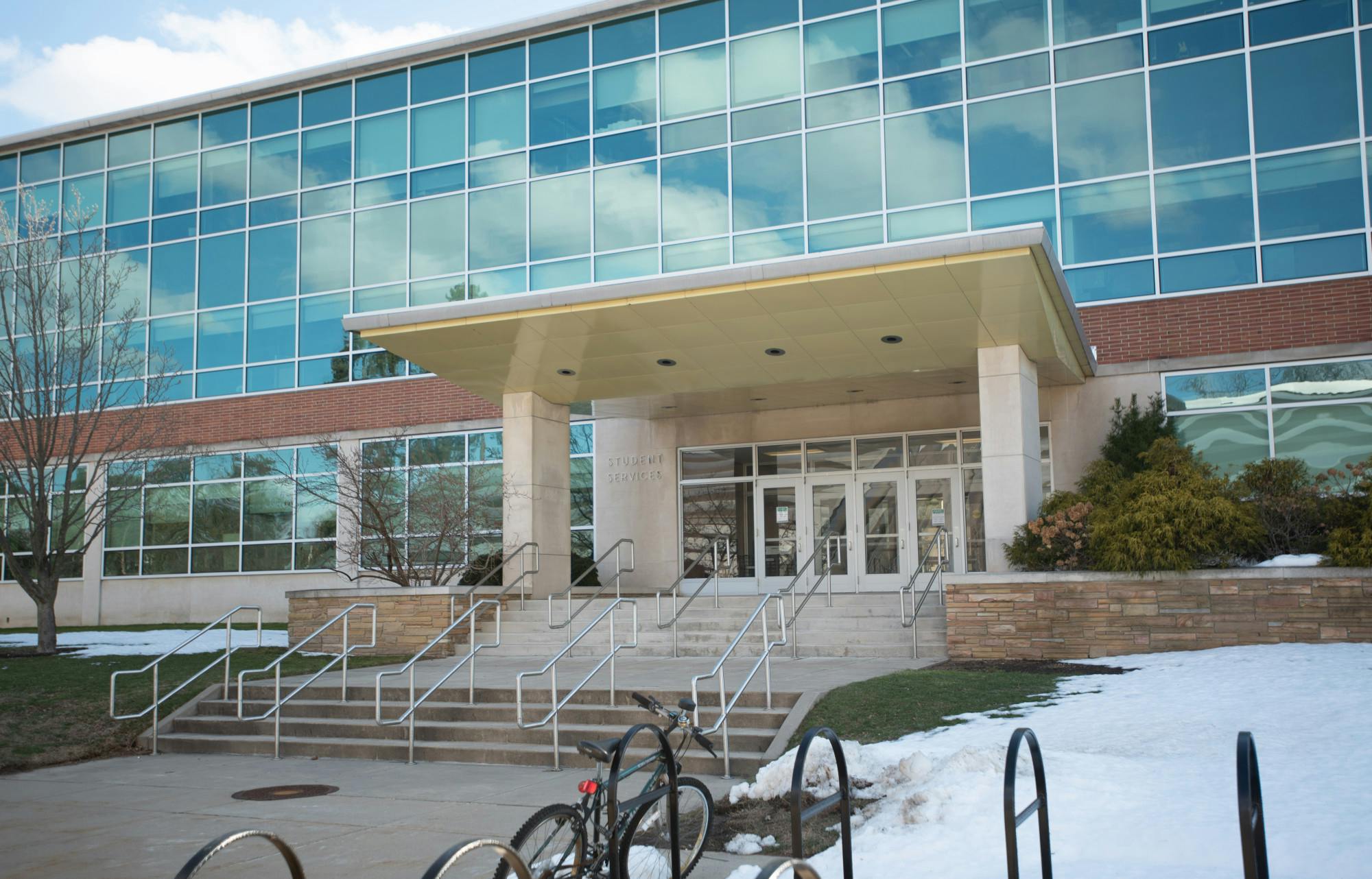 <p>Michigan State&#x27;s Student Services Building photographed on Feb. 25, 2021.</p>