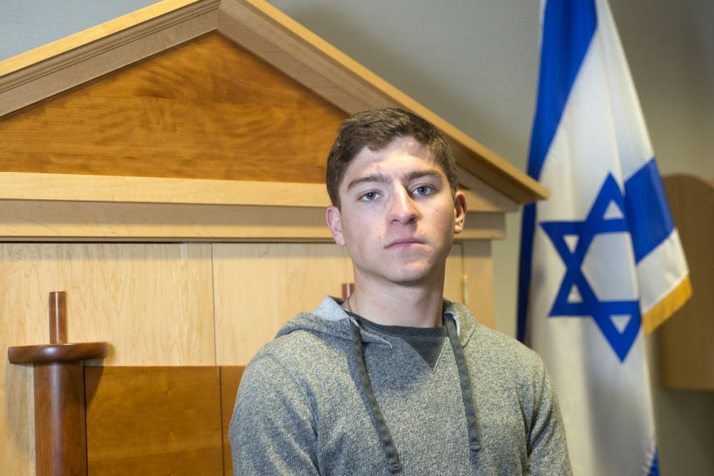 International relations junior Jacob Gordon poses for a portrait on March 22, 2016 at Hillel House located at 360 Charles St.  Gordon is currently Vice President of the Jewish Student Union. 