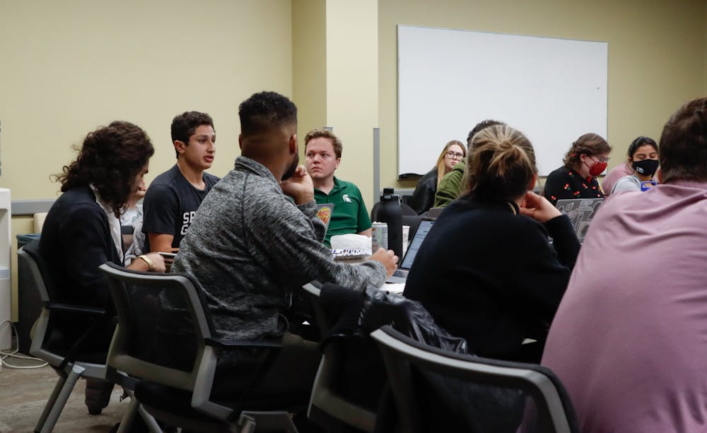 <p>Michigan State ASMSU representative within the general assembly Jonah Attia continues discussion on the future budget. The ASMSU Elections were held in the Student Services Building Conference Room, on April 20, 2022, with Michigan State Junior Jordan Kovach becoming the next ASMSU President.</p>