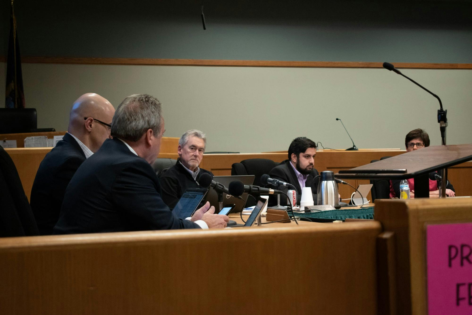 <p>The East Lansing City Council holds a meeting on March 11, 2020.</p>