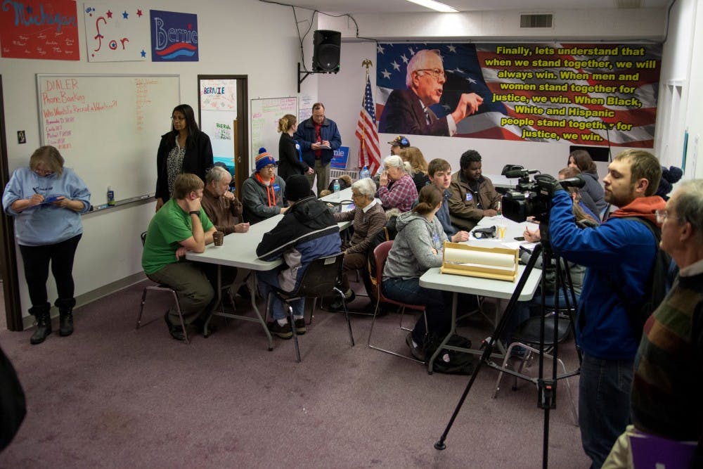 The office space during the Bernie Sanders' office opening on Feb. 17, 2016 at 2722 E Michigan Ave in Lansing.  