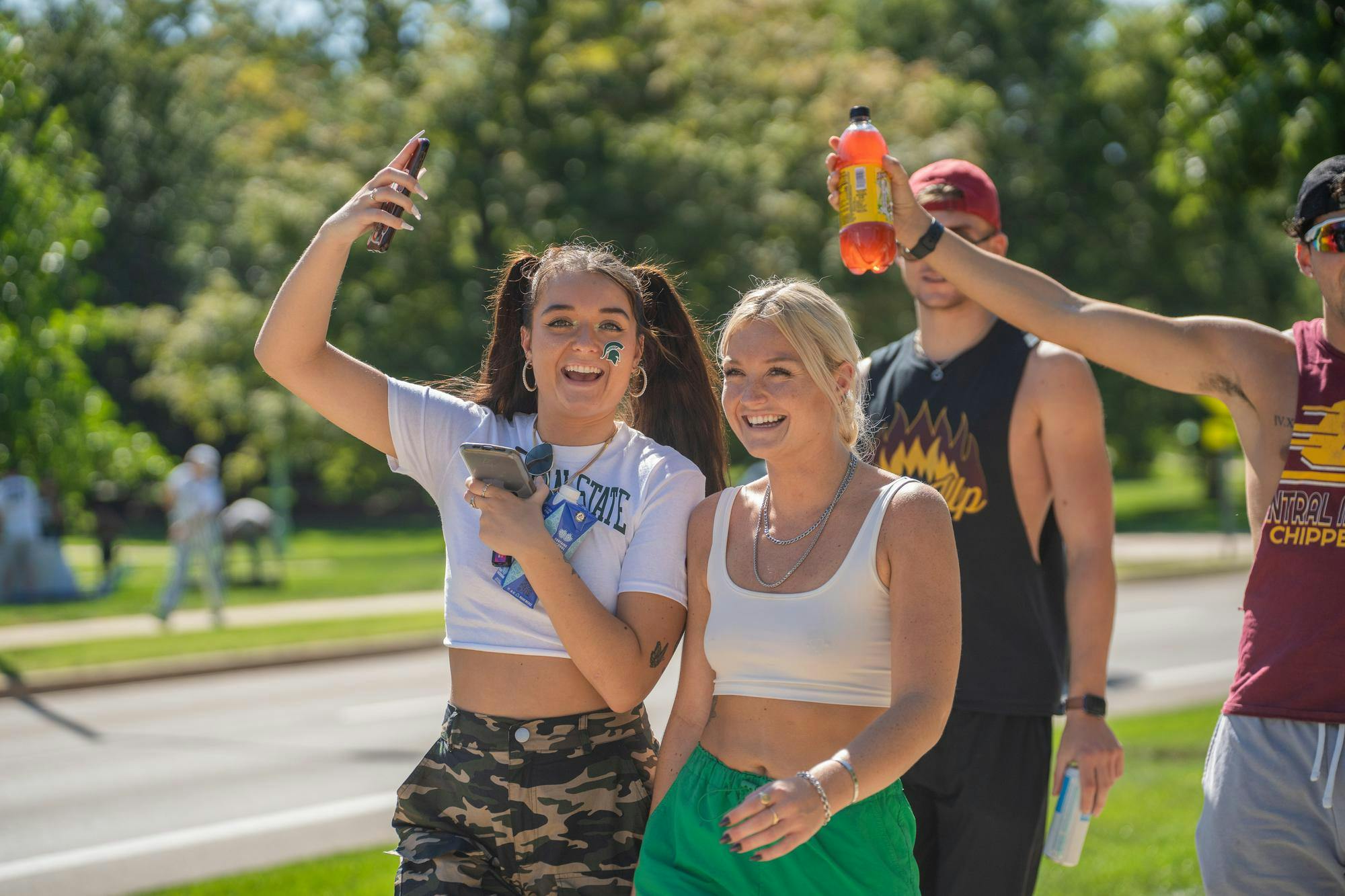 <p>MSU football fans tailgate in anticipation for the football season opener against Central Michigan University on Sept. 1, 2023. </p>