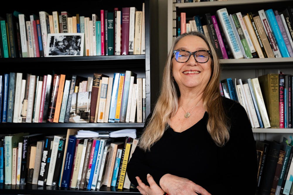 Dr. Lisa Fine in her office at the Old Horticulture Building in north campus on April 15, 2025.