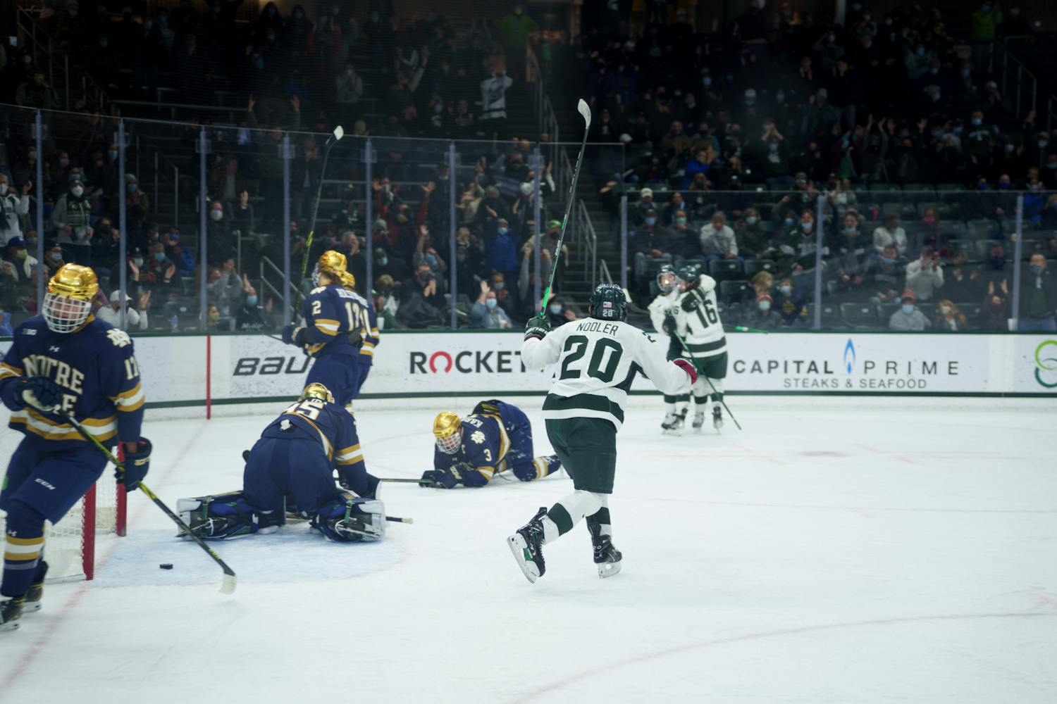 FINAL: Michigan State hockey snaps 13-game losing streak in 2-1 win over Penn  State - The State News