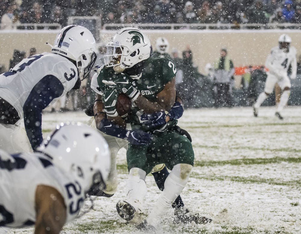 <p>The Spartan’s game against the Penn State Nittany Lions at Spartan Stadium on Saturday, Nov. 27, 2021. </p>