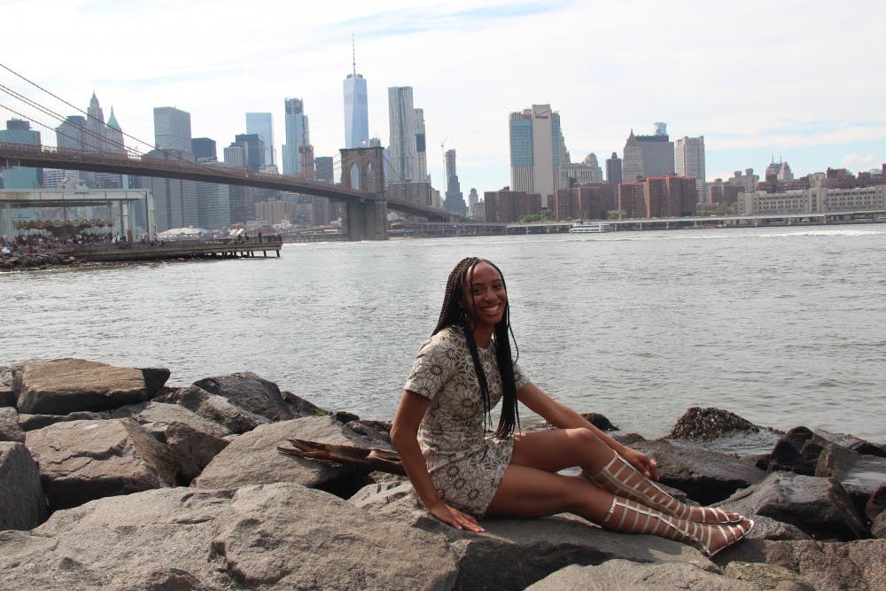 <p>Maya Roberts poses for a photo in New York City. She worked an unpaid internship with fashion designer Tracy Reese. Photo by Shae Christian.</p>