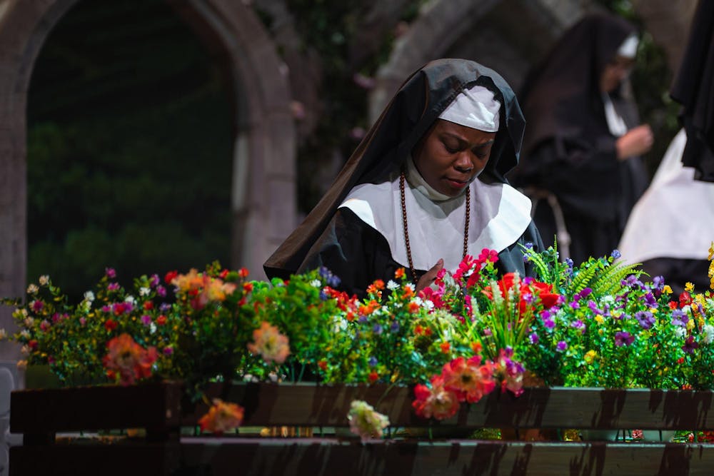 A performer presents 'Puccini and Rossini: Operas of Consequence and Comedy’ at the Fairchild Theatre in East Lansing, Michigan, on March 25, 2026