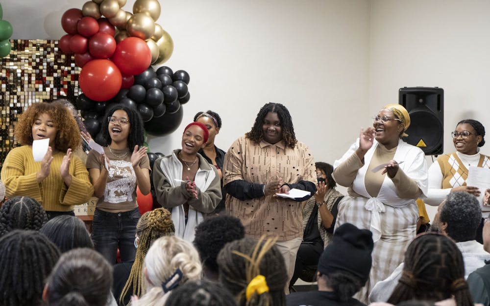 <p>The seven students who have declared an African American and African Studies major at the department learning space opening on Thursday, Nov. 17, 2022. </p>