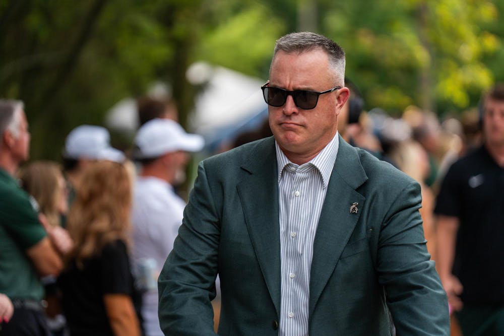 Michigan State football head coach Pat Fitzgerald, seen ahead of the Michigan State vs. Toledo game at Spartan Stadium in East Lansing, Mich., on Friday, Sept. 4, 2026.