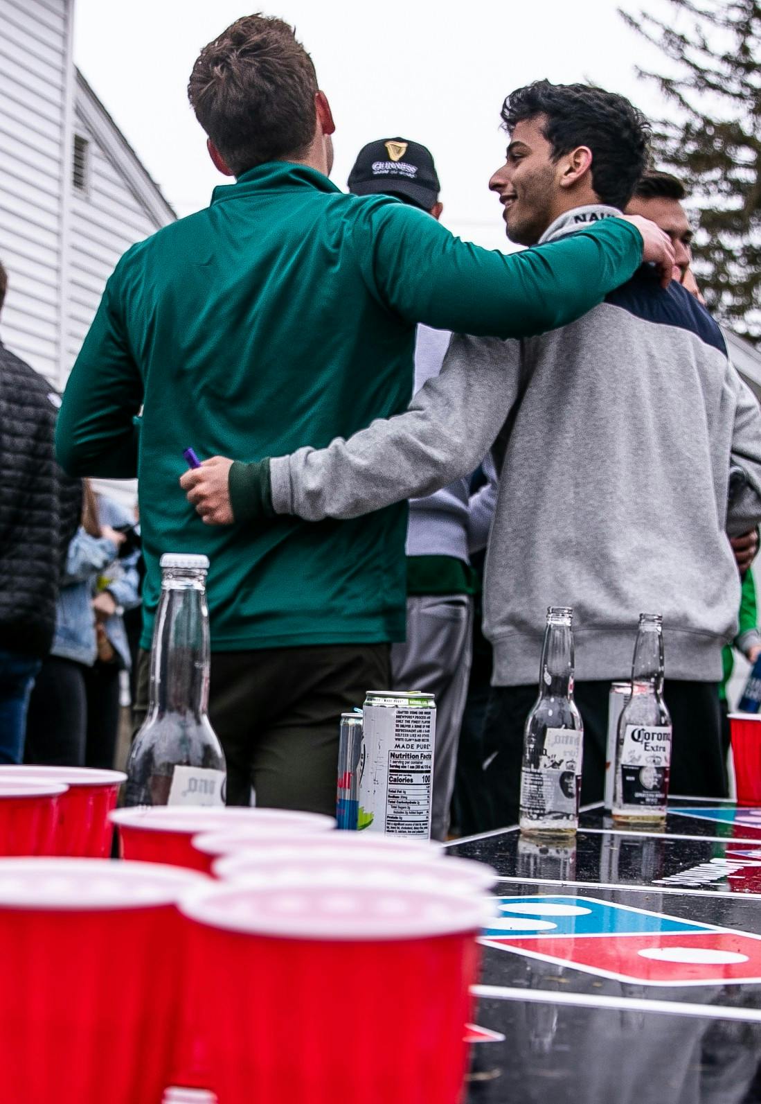 <p>Students party at housing near MSU the Saturday before St. Patrick&#x27;s Day despite health warnings related to COVID-19 on March 16, 2020.</p>