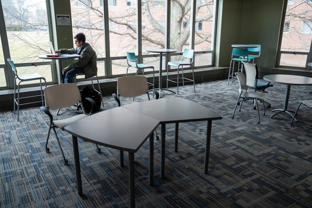 Wilson Hall is pictured on Wednesday, Feb. 18, 2026, ahead of its proposed renovations on the campus of Michigan State University in East Lansing, Mich.