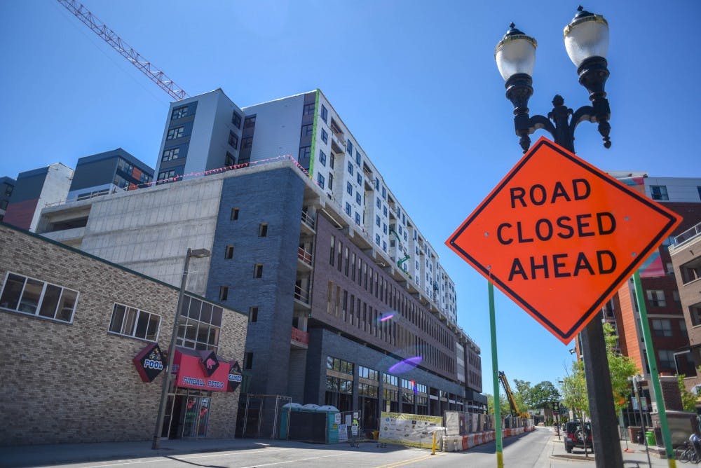 <p>Construction on the corner of M.A.C. and Albert Avenues on May 23, 2019.</p>