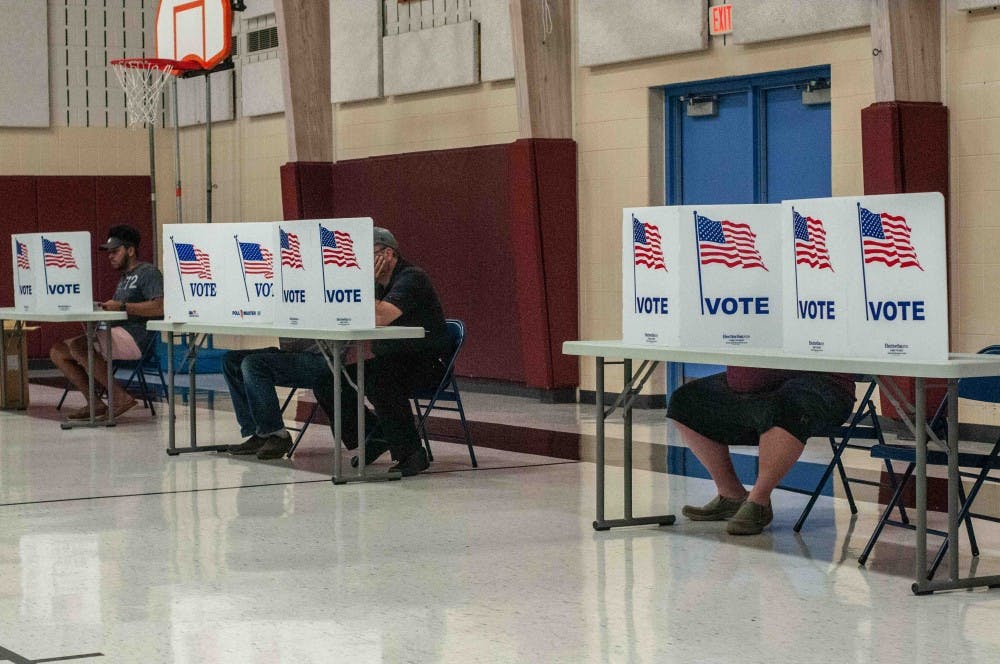 The Primary Election voting location for precinct 4 at Murphy Elementary School on August 7, 2018.